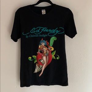 Ed Hardy Rhinestone Original Tattoo Tee.